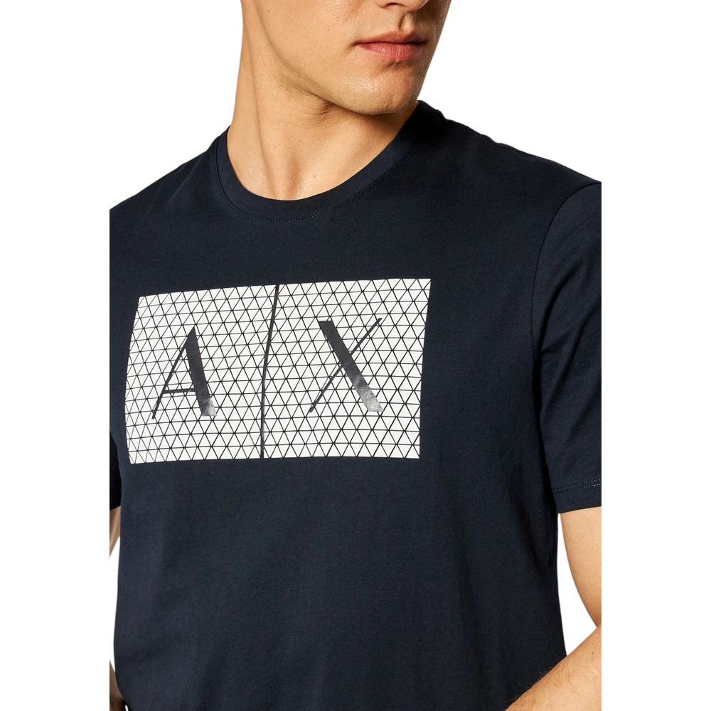 Armani Exchange Blue Cotton T-Shirt Armani Exchange