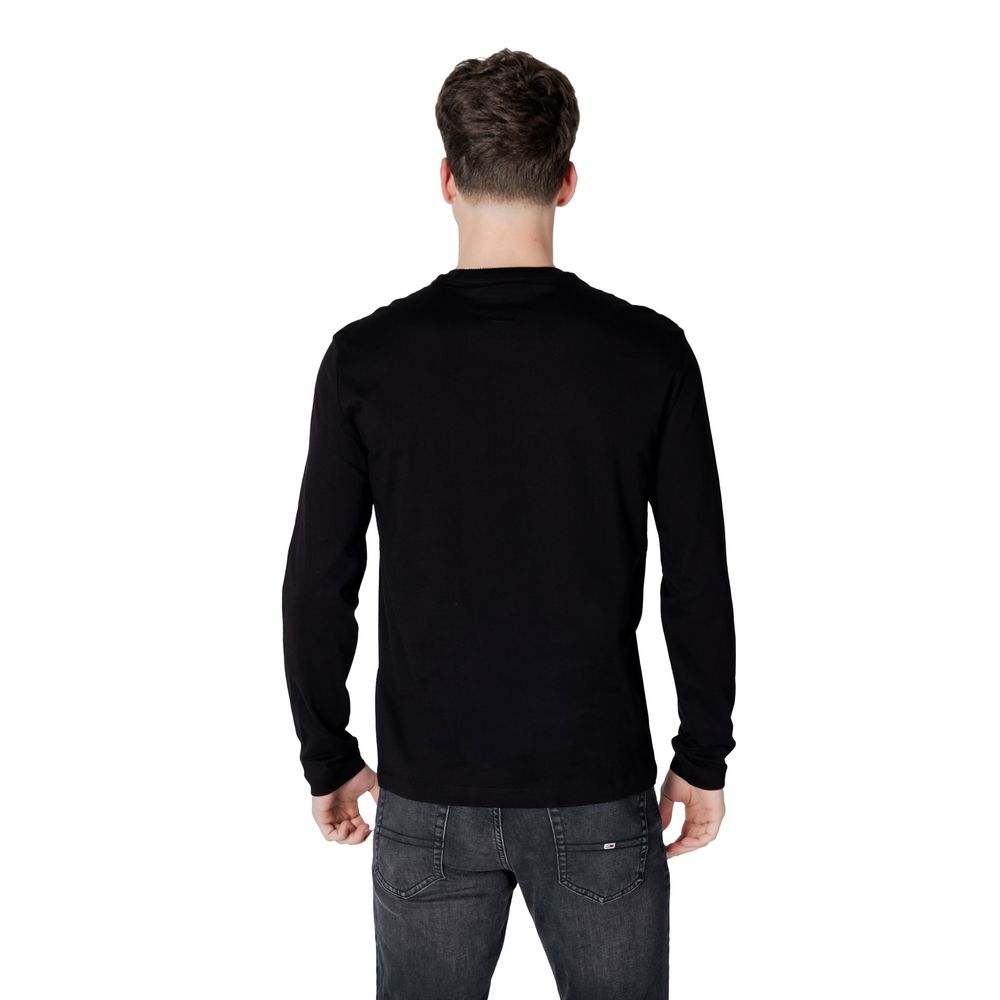 Armani Exchange Black Cotton Long Sleeve T-Shirt Armani Exchange