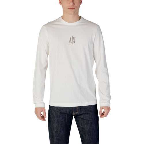 Armani Exchange Cream Cotton Long Sleeve T-Shirt Armani Exchange
