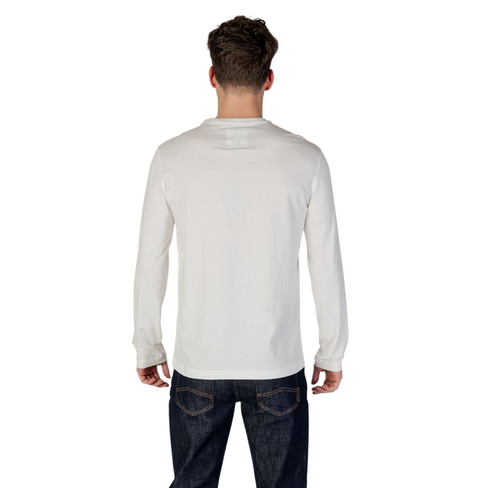 Armani Exchange Cream Cotton Long Sleeve T-Shirt Armani Exchange