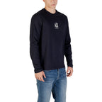 Armani Exchange Blue Cotton Long Sleeve T-Shirt Armani Exchange
