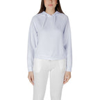 Armani Exchange White Viscose Hoodie Armani Exchange