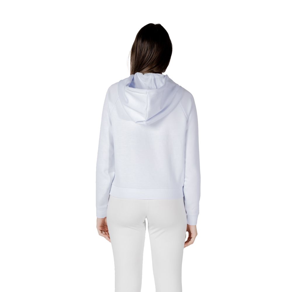 Armani Exchange White Viscose Hoodie Armani Exchange