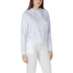 Armani Exchange White Viscose Hoodie Armani Exchange