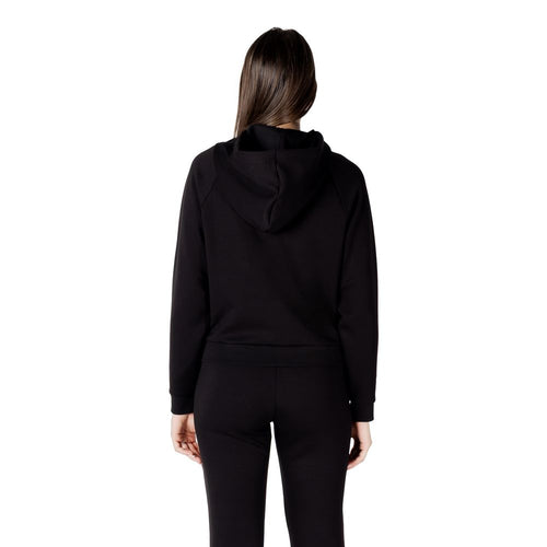 Armani Exchange Black Viscose Hoodie Armani Exchange