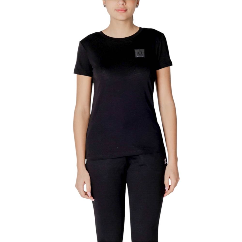 Armani Exchange Black Cotton T-Shirt Armani Exchange