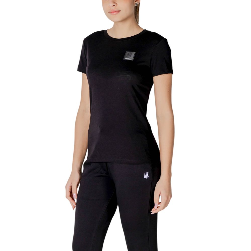 Armani Exchange Black Cotton T-Shirt Armani Exchange