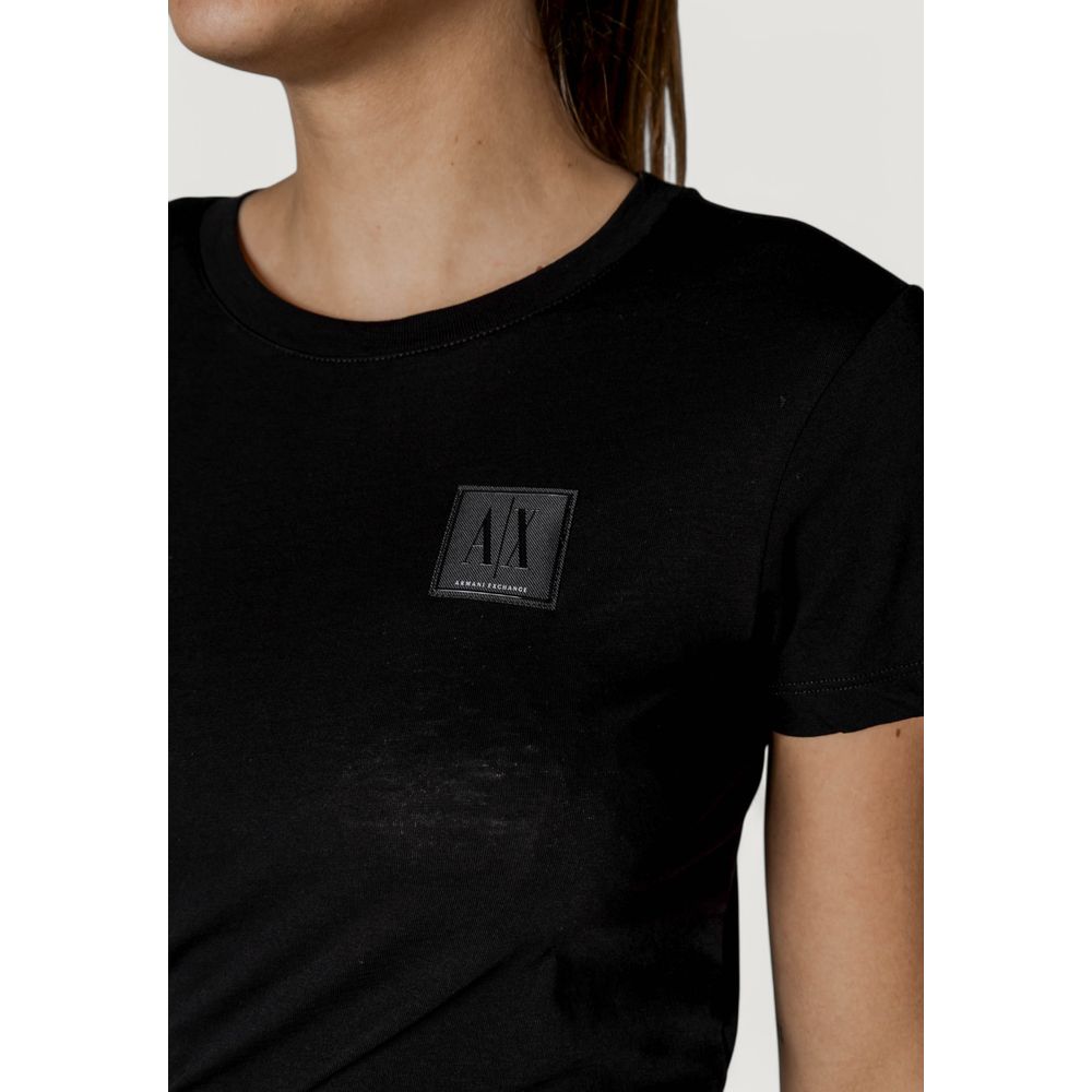 Armani Exchange Black Cotton T-Shirt Armani Exchange