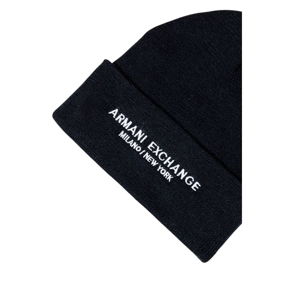 Armani Exchange Black Polyester Cap (Baseball Hat) Armani Exchange