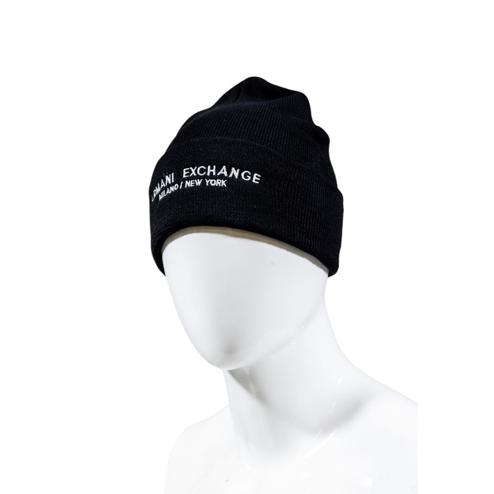 Armani Exchange Black Polyester Cap (Baseball Hat) Armani Exchange