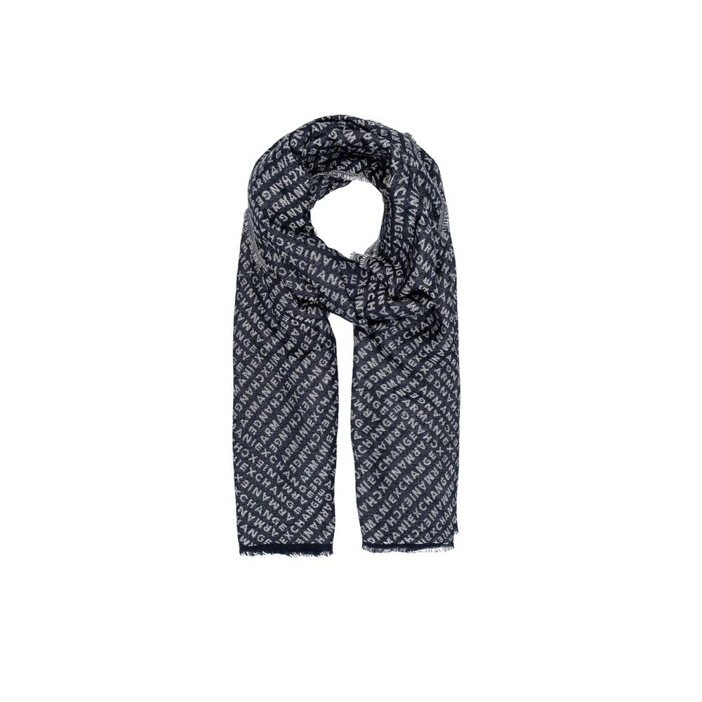 Armani Exchange Blue Viscose Scarf Armani Exchange