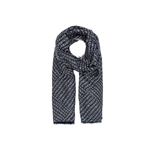 Armani Exchange Blue Viscose Scarf Armani Exchange