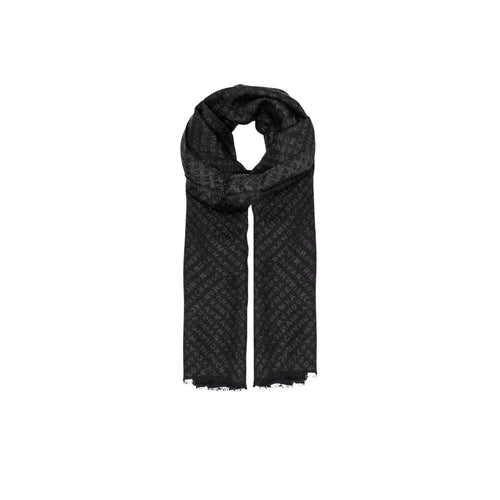 Armani Exchange Black Viscose Scarf Armani Exchange
