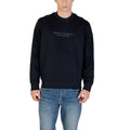 Armani Exchange Blue Cotton Sweatshirt Armani Exchange