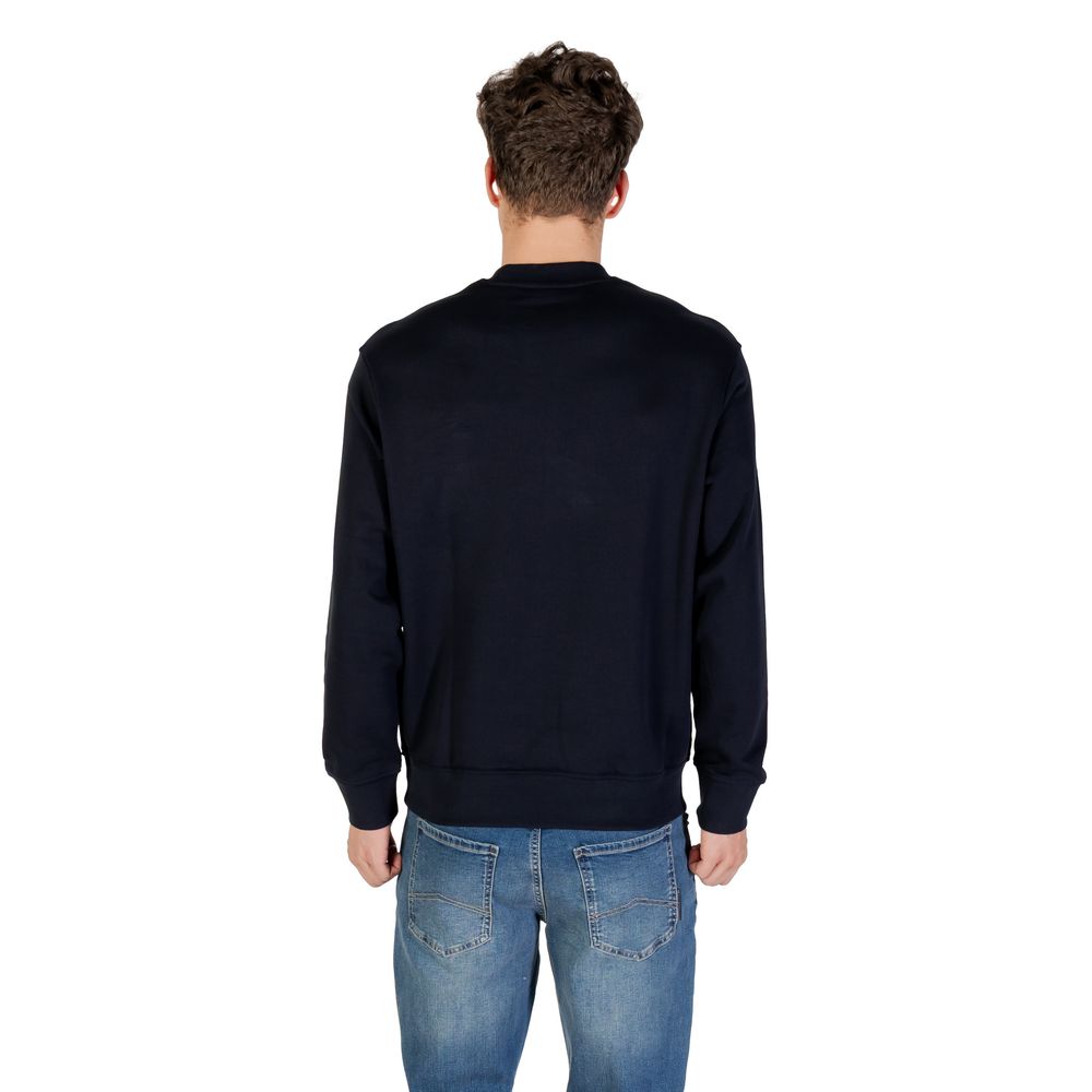 Armani Exchange Blue Cotton Sweatshirt Armani Exchange