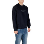 Armani Exchange Blue Cotton Sweatshirt Armani Exchange