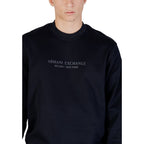 Armani Exchange Blue Cotton Sweatshirt Armani Exchange