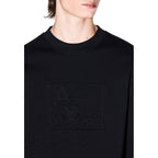 Armani Exchange Black Cotton Sweatshirt Armani Exchange