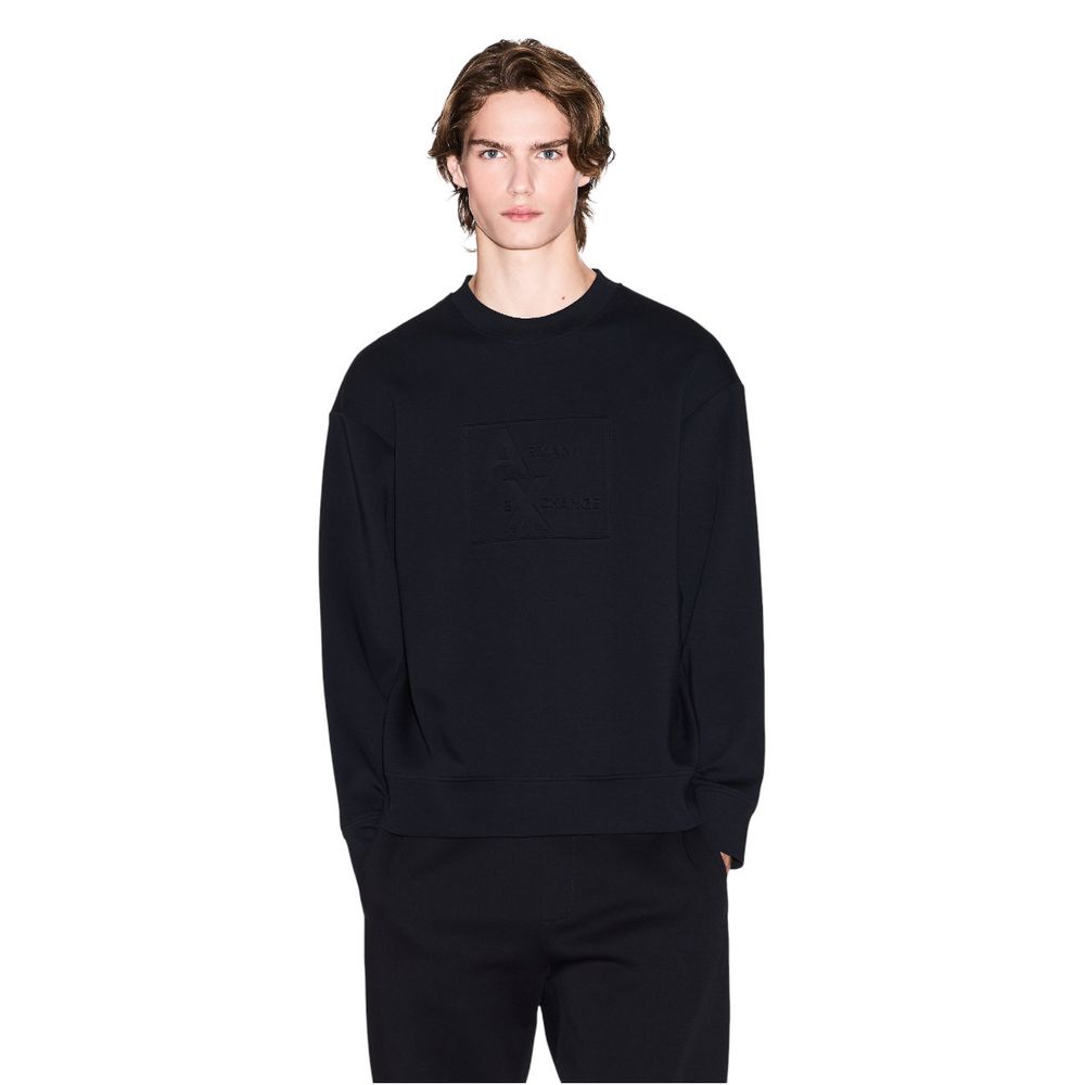 Armani Exchange Black Cotton Sweatshirt Armani Exchange