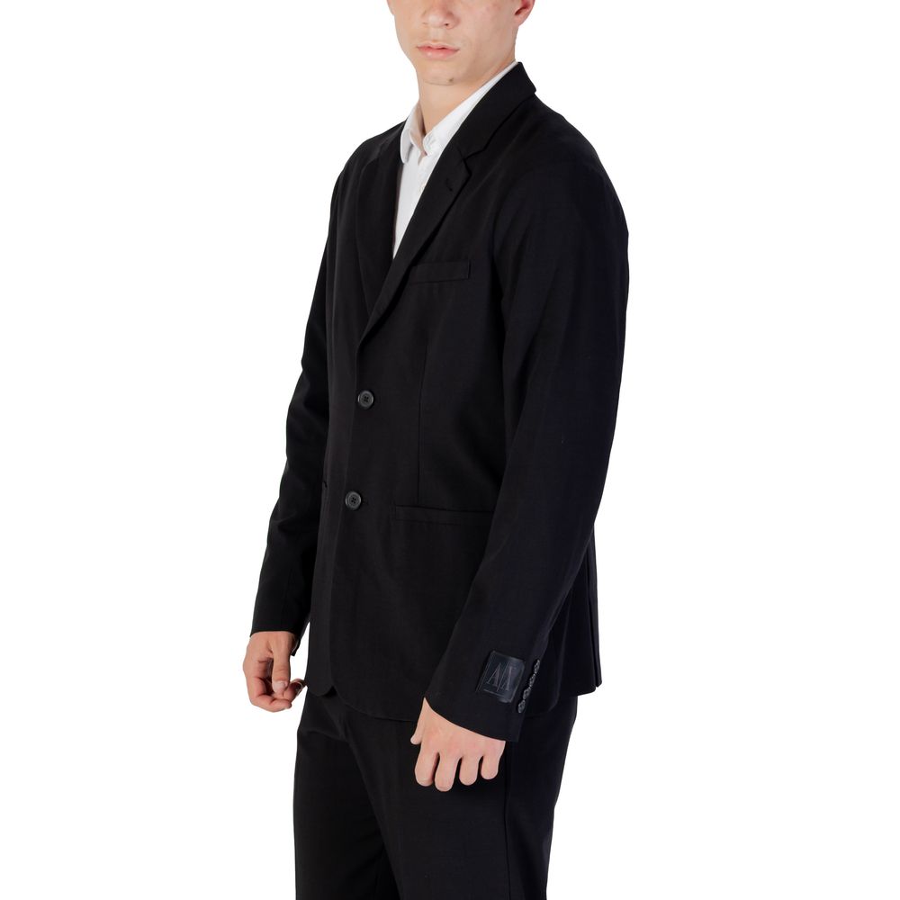 Armani Exchange Black Lyocell Blazer Armani Exchange