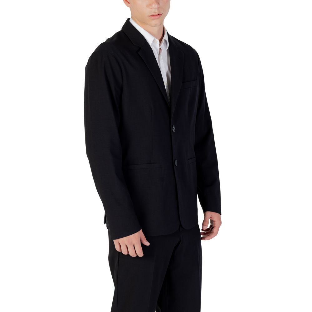 Armani Exchange Black Lyocell Blazer Armani Exchange