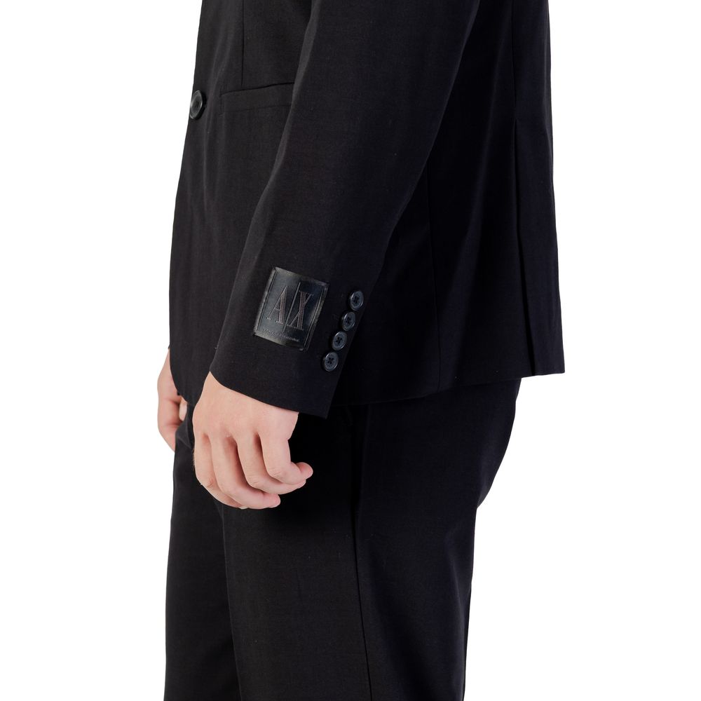 Armani Exchange Black Lyocell Blazer Armani Exchange