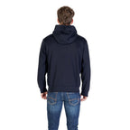 Armani Exchange Blue Cotton Hoodie Armani Exchange