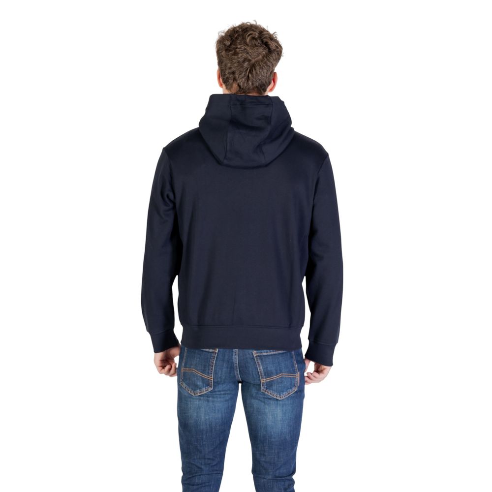 Armani Exchange Blue Cotton Hoodie Armani Exchange