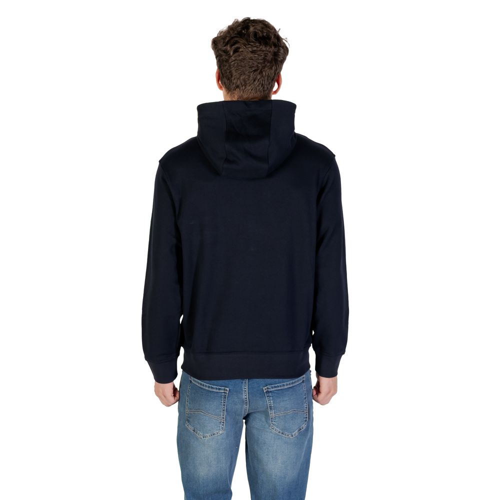 Armani Exchange Blue Cotton Hoodie Armani Exchange