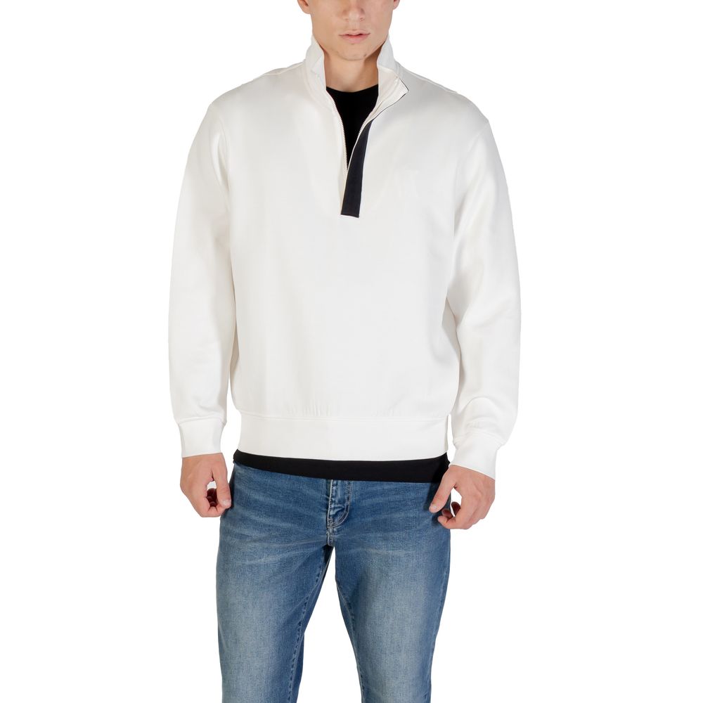 Armani Exchange Cream Cotton Sweatshirt Armani Exchange