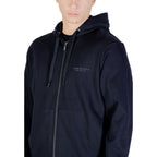 Armani Exchange Blue Cotton Hoodie Armani Exchange
