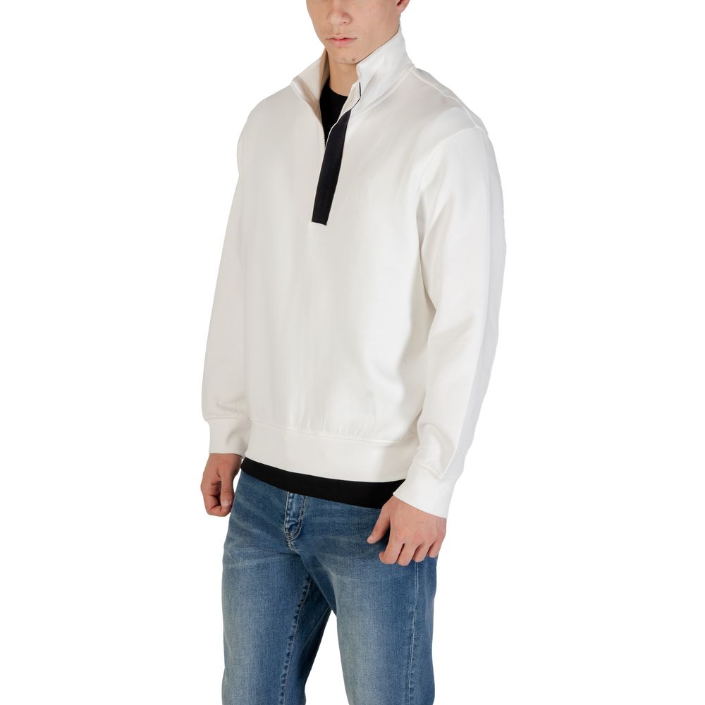 Armani Exchange Cream Cotton Sweatshirt Armani Exchange