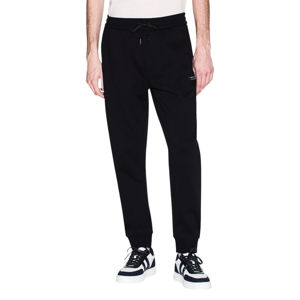 Armani Exchange Black Cotton Joggers (Workout Pants) Armani Exchange