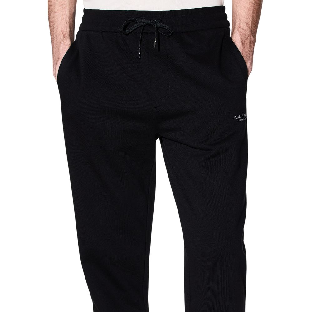 Armani Exchange Black Cotton Joggers (Workout Pants) Armani Exchange