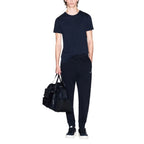 Armani Exchange Blue Cotton Joggers (Workout Pants) Armani Exchange