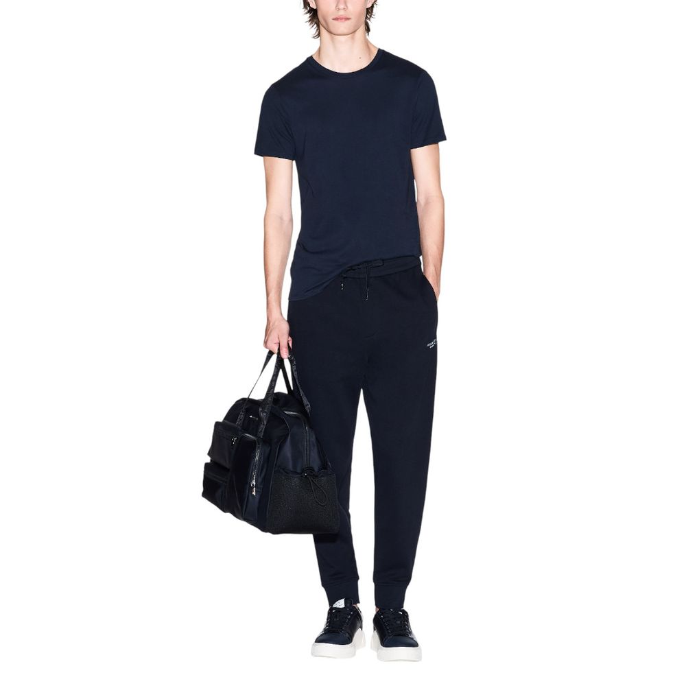 Armani Exchange Blue Cotton Joggers (Workout Pants) Armani Exchange