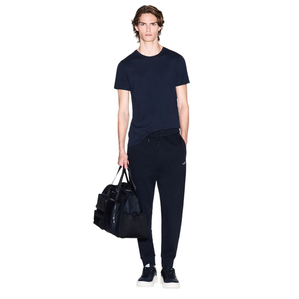 Armani Exchange Blue Cotton Joggers (Workout Pants) Armani Exchange