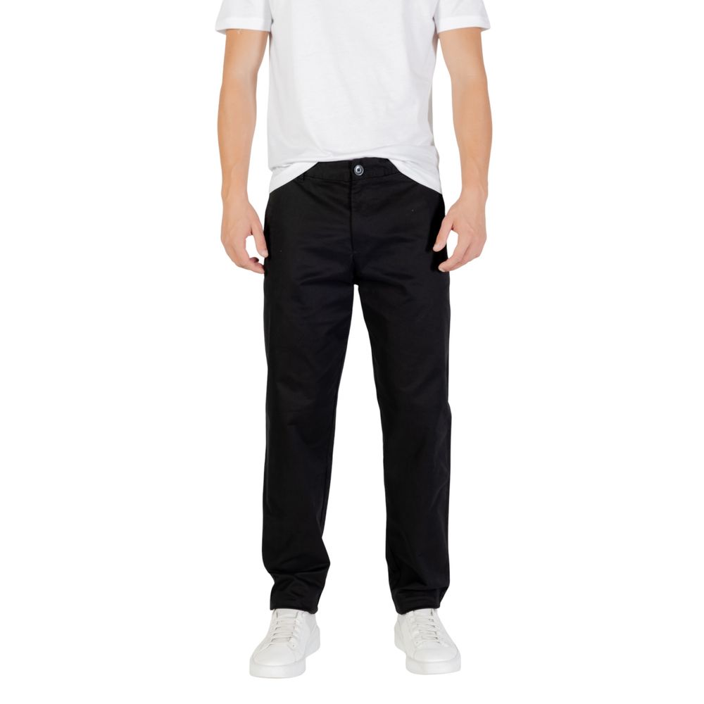 Armani Exchange Black Cotton Skinny Pants Armani Exchange
