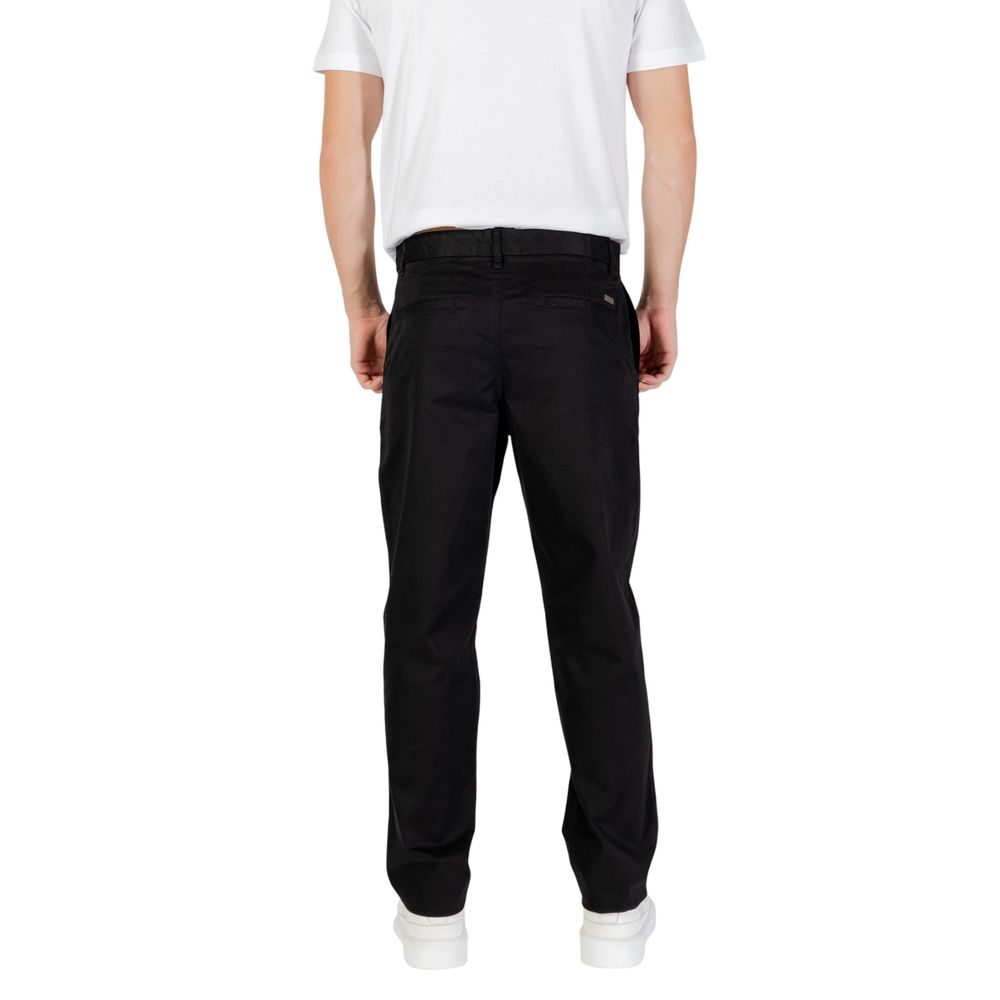Armani Exchange Black Cotton Skinny Pants Armani Exchange