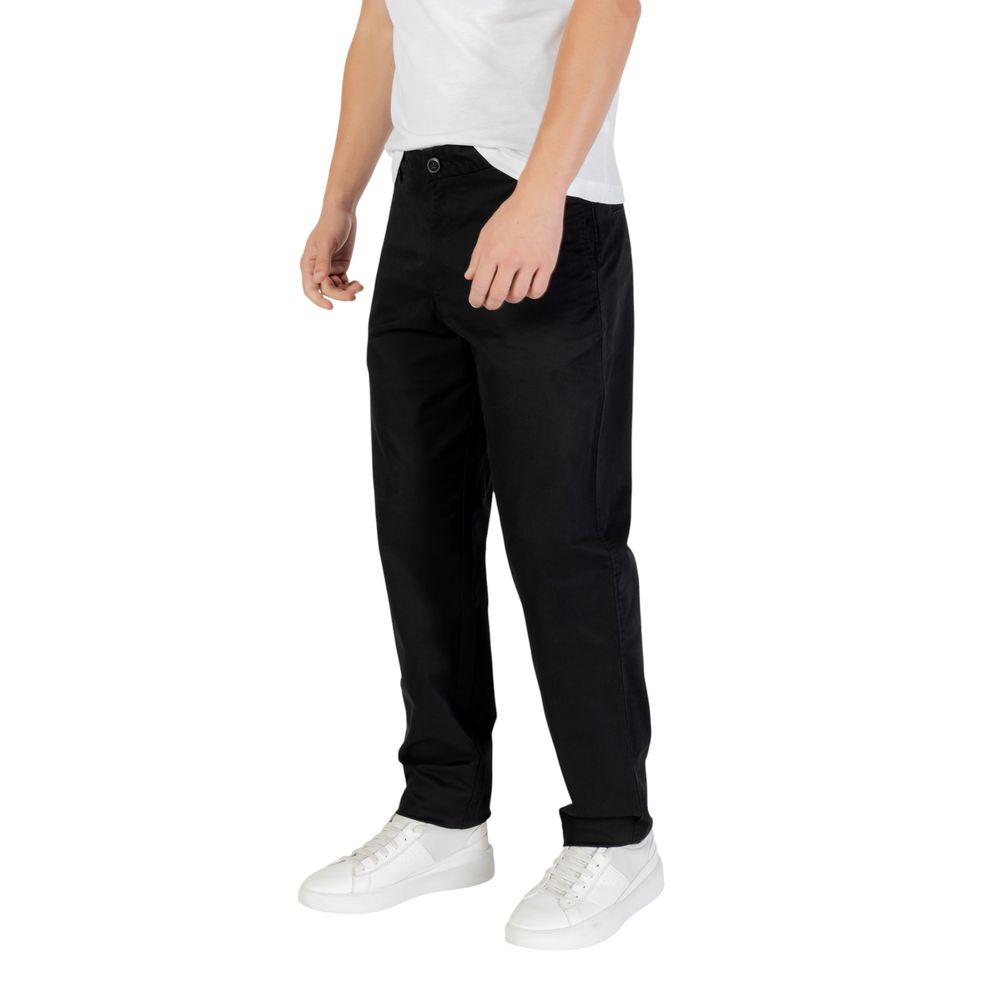 Armani Exchange Black Cotton Skinny Pants Armani Exchange