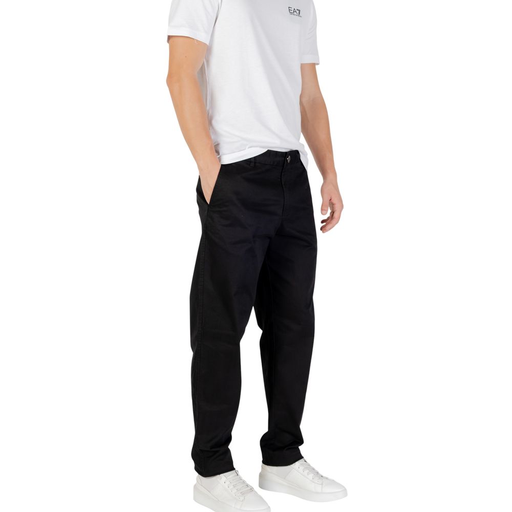 Armani Exchange Black Cotton Skinny Pants Armani Exchange