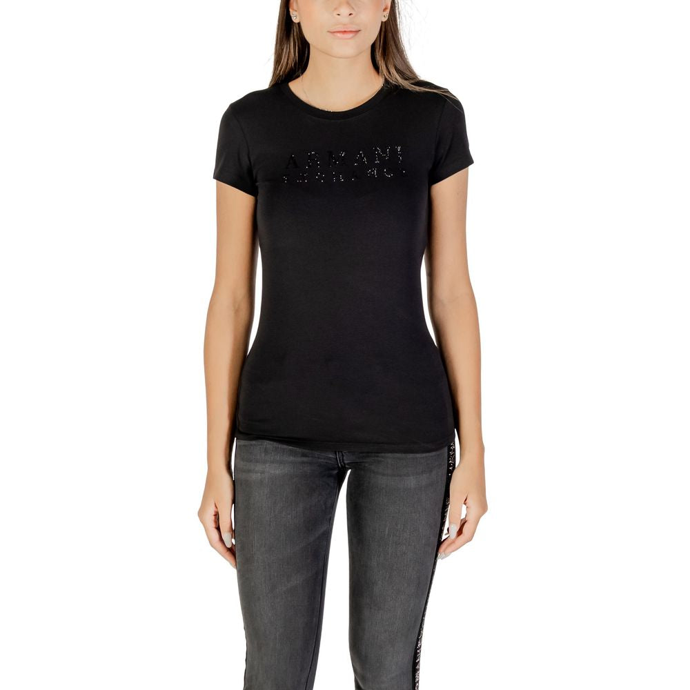 Armani Exchange Black Cotton T-Shirt Armani Exchange