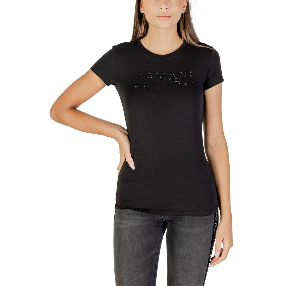 Armani Exchange Black Cotton T-Shirt Armani Exchange