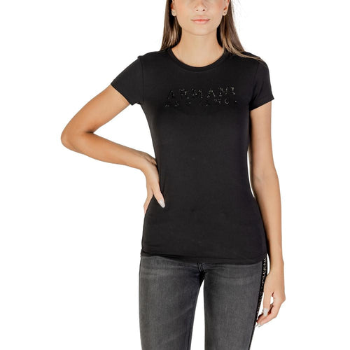 Armani Exchange Black Cotton T-Shirt Armani Exchange