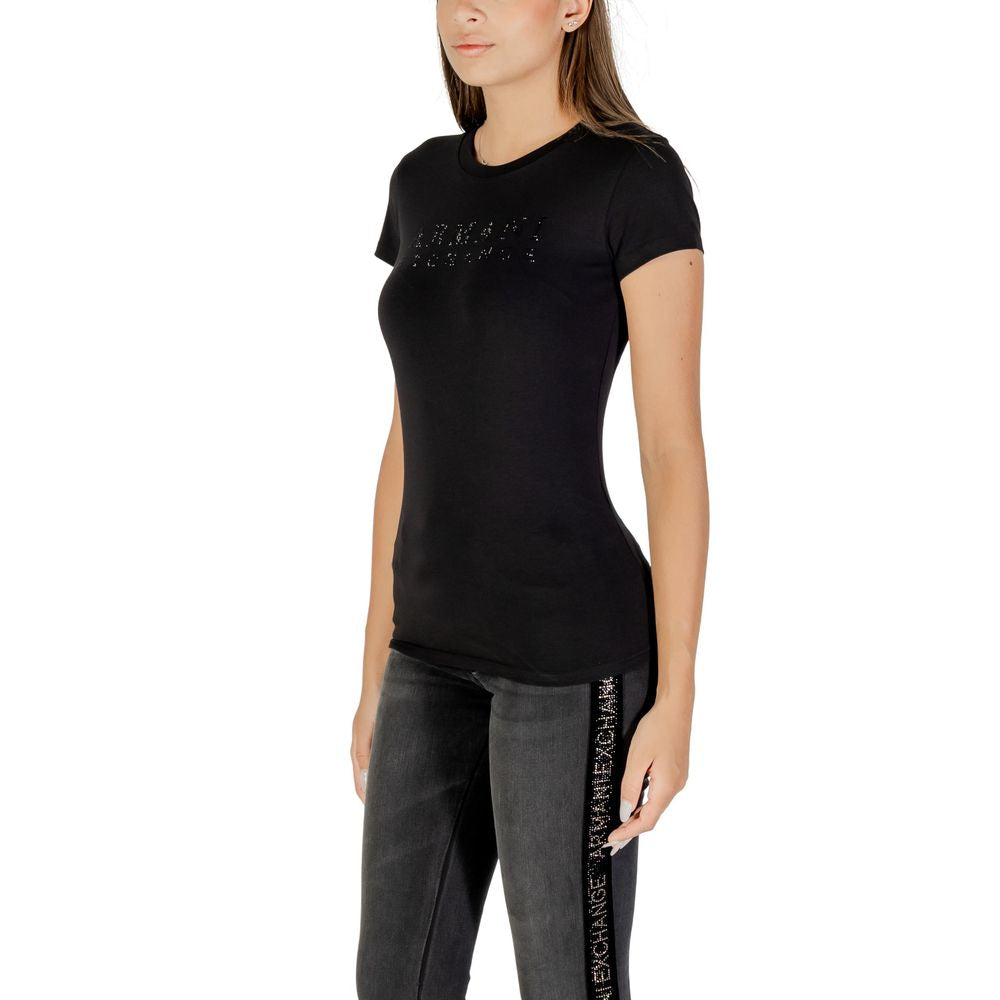 Armani Exchange Black Cotton T-Shirt Armani Exchange