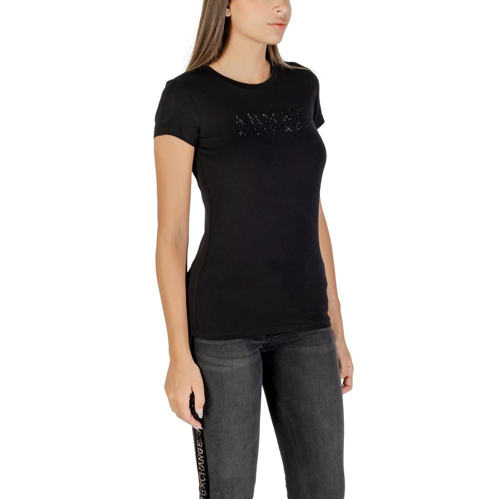 Armani Exchange Black Cotton T-Shirt Armani Exchange