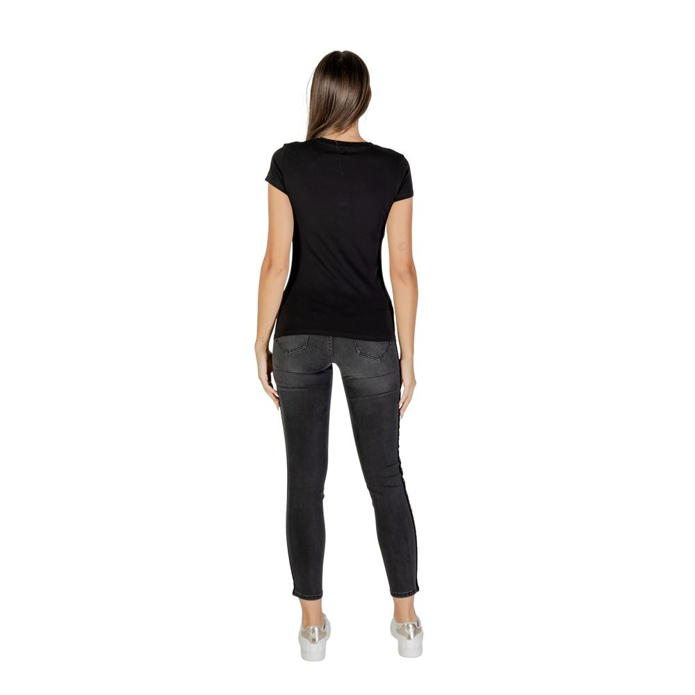 Armani Exchange Black Cotton T-Shirt Armani Exchange