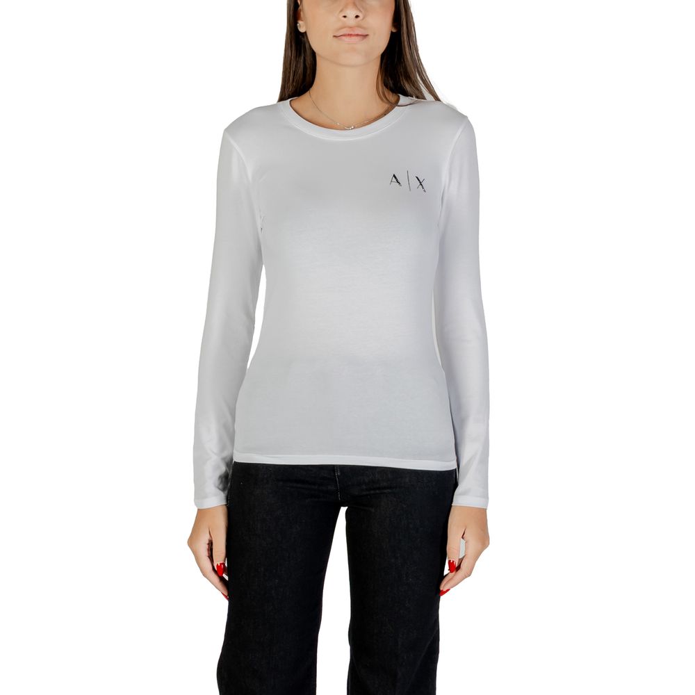 Armani Exchange White Cotton T-Shirt Armani Exchange