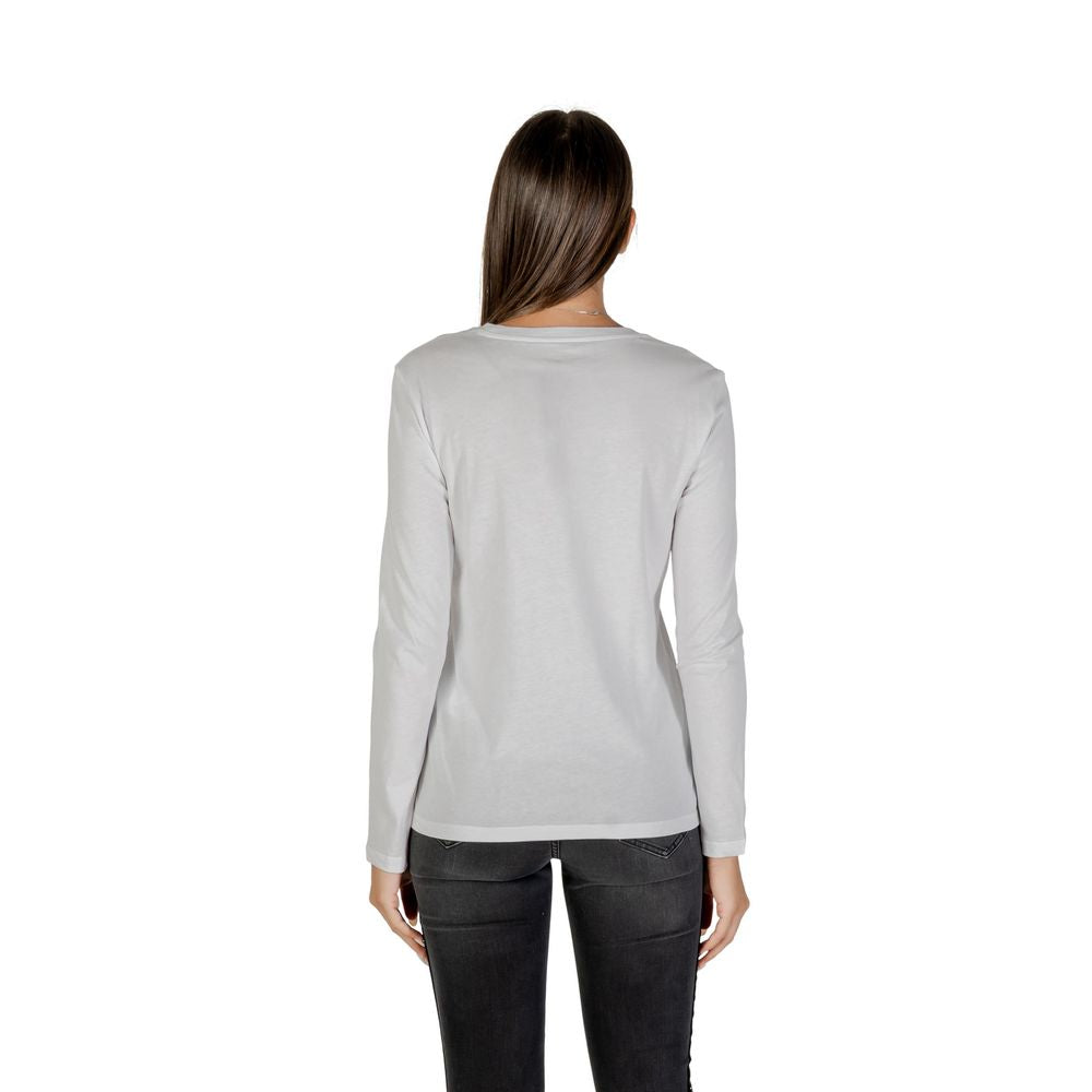 Armani Exchange White Cotton Long Sleeve T-Shirt Armani Exchange