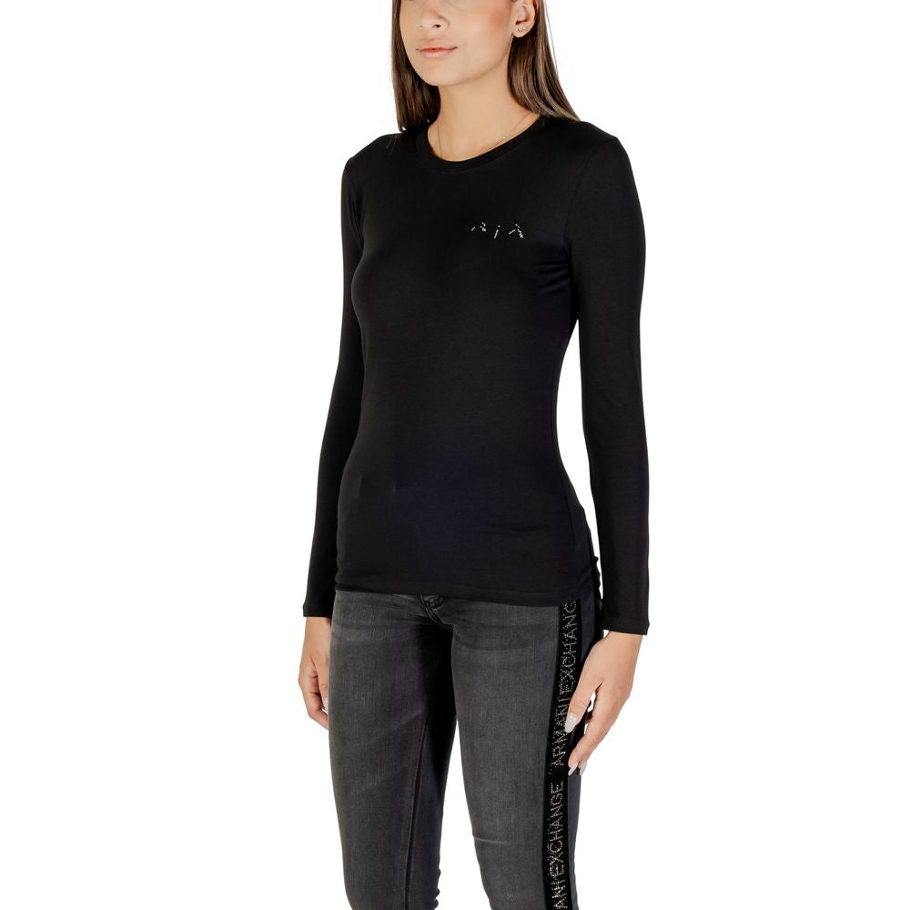 Armani Exchange Black Cotton T-Shirt Armani Exchange